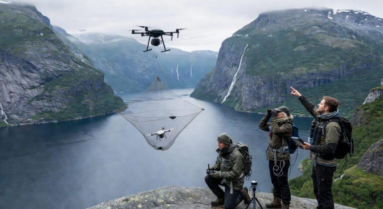 AI-droner fanger fiendtlige droner med nett