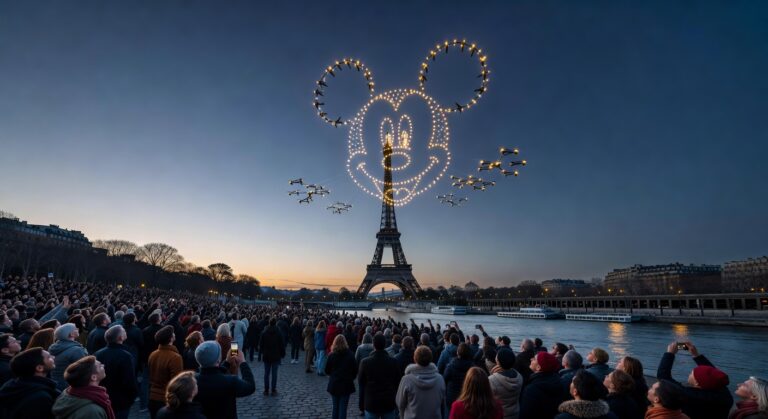 Disney lanserer spektakulært droneshow i Paris