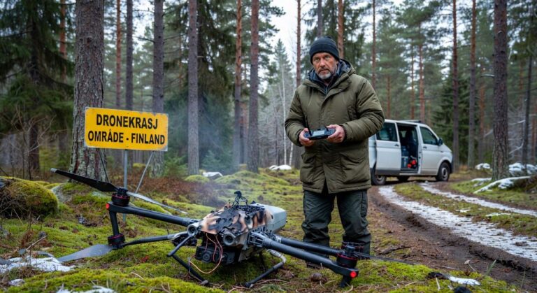 Krasjet drone i Finland under finsk etterforskning
