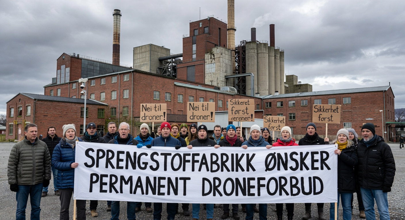Sprengstoffabrikk ønsker permanent droneforbud