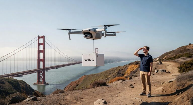 Wing utvider dronelevering til San Francisco Bay Area