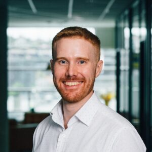 Ole Benjamin Wike, administrerende direktør i Nordic Unmanned, portrett i lys skjorte